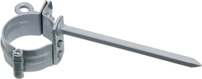 Produktbild von INEFA Rohrschelle mit Schlagstift 110mm DN75 / 75mm, 25 Stück Grau Stahl kunststoffbeschichtet, Dachrinnenzubehör, einfache Montage,  Germany