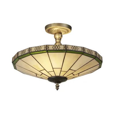Immagine prodotto di Plafoniera New York 41Cm 2flame semi-flush Tiffany