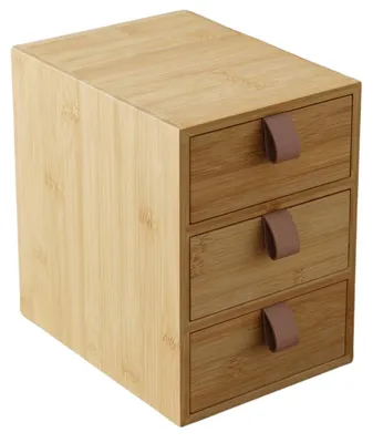 Produktbild von Bambus-Organizer NILA mit 3 Schubladen, 21 cm