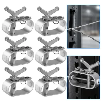Produktbild von Drahtspanner verzinkt 6 Stück, ideal für Maschendrahtzaun Spanndraht, Zaunspanner, Drahtzaun Spanner für Garten Spanndraht Wildzaun
