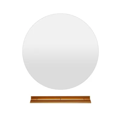 Produktbild von GOPLUS 60cm Rundes Badezimmerspiegel, Wandspiegel mit Hintergrundbeleuchtung, Touch-Taste, 3-farbige dimmbare Beleuchtung