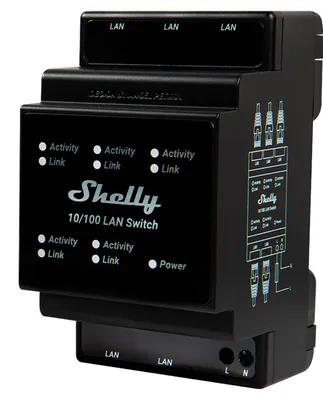 Productafbeelding van Shelly Relais "Switch" met 5 poorten, 10/100 Mbit