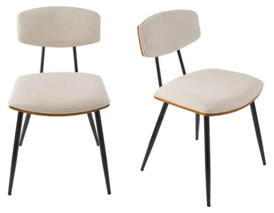 Image de SIGNATURE - Lot de 2 chaises écru Babette - H79 cm