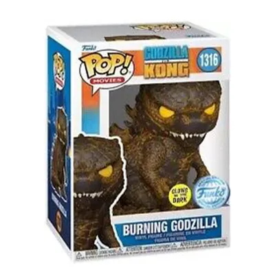 Immagine prodotto di Funko POP 68238 | Figura cinematografica di Godzilla | Effetto Glow | Godzilla vs. Kong | Godzilla in fiamme | MonsterVerse | Figura da collezione