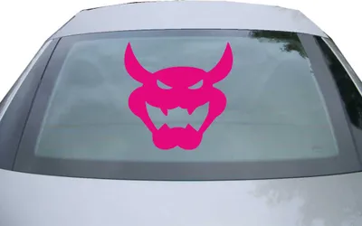 Produktbild von Indigos UG - Aufkleber Heckscheibe & Motorklappe DE7051 - pink - 600x599 mm - Böser gruseliger Kopf - Auto Scheiben Fenster Heckklappe Tuning Racing JDM - Die cut