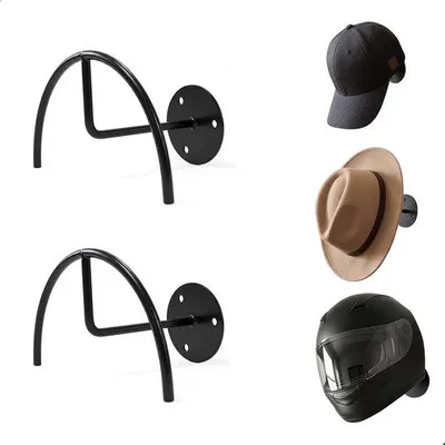 Produktbild von Motorradhelmhalter, 2 Stück - Metallaufhängung - Robustes Design - Zur Wandmontage