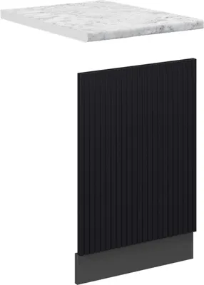Produktbild von Frontblende Vicco Fame-Line Schwarz gestreift 45 cm , AP Marmor, Model 50955