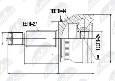 Produktbild von NTY Gelenksatz Antriebswelle Radseitig für KIA CERATO (LD) NPZ-KA-305