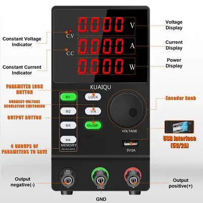 Imagen del producto de Fuente de alimentación DC ajustable - Salida: 60V 5A - Entrada: 220V - Potencia: 150-500W