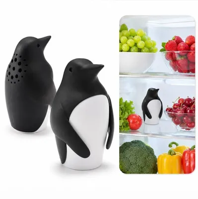 Produktbild von Kühlschrank Geruchsabsorber Pinguin 2er Set, Aktivkohle Geruchsentferner, Für Kühlschrank, Gefrierschrank, Schrank, Küche, Auto und Bad