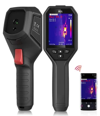 Zdjęcie produktu dla Przenośna kamera termowizyjna B1L o rozdzielczości 160 x 120, z funkcją Wi-Fi, częstotliwością 25 Hz, 3,2-calowym wyświetlaczem LCD i 19200 pikselami, wyposażona w alarm