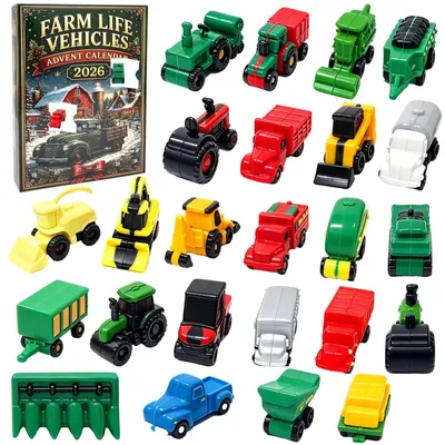 Zdjęcie produktu dla 24 Sztuki Farm Life Vehicle Kalendarz Adwentowy 2026 kalendarz adwentowy 2026