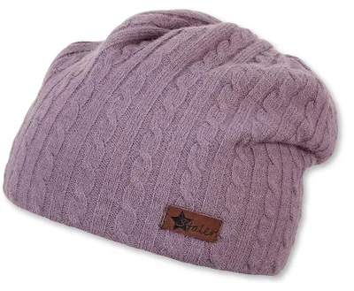 Produktbild von Sterntaler Baby - Mädchen Mütze Baby Beanie Mütze Zopfmuster, Lila, 53