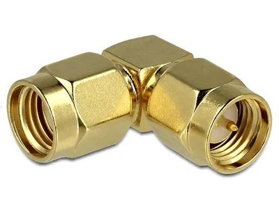Produktbild von DELOCK HF Adapter RP-SMA -> SMA 90° St/St