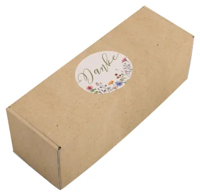 Produktbild von Geschenkbox "Danke" mit Blumen-Motiv – Geschenkverpackung aus stabiler Pappe (Größe: B)