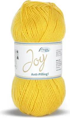 Produktbild von Rellana Joy,100g/250m 100% Polyacryl antipilling weich und pflegeleicht gelb (21)