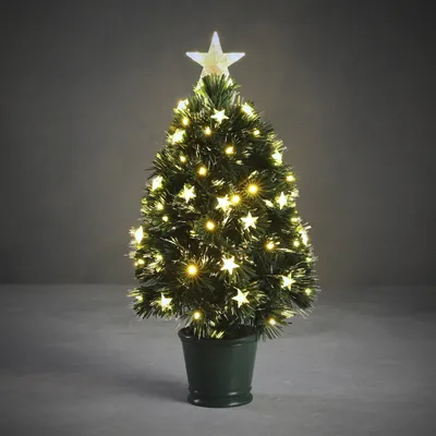 Produktbild von Luca Lighting Mercury Künstlicher Weihnachtsbaum mit Fibre Optic Beleuchtung - H60 cm - Grün