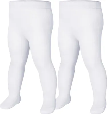 Produktbild von Playshoes Strumpfhose Uni Kinder Strumpfhose, weiß Doppelpack, 50/56