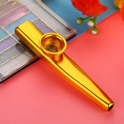 Zdjęcie produktu dla Solidny metalowy ustnik do fletu kazoo, akcesorium do instrumentów muzycznych (złoty)