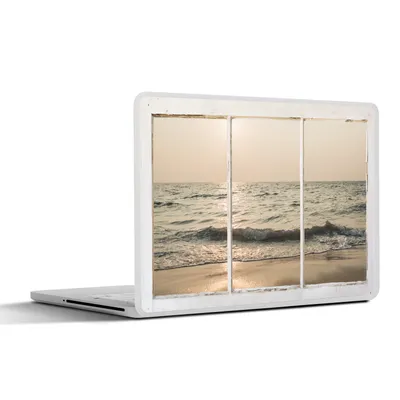 Produktbild von MuchoWow® Laptop Aufkleber Sticker Cover Aussicht - Strand - Meer 30x22 cm - Laptop-Sticker