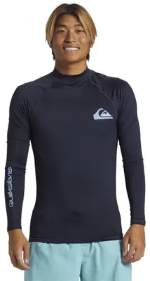 Image de Quiksilver, protection UV 50, manches longues, rash guard, bleu, taille L, pour homme, couleur bleu, taille L
