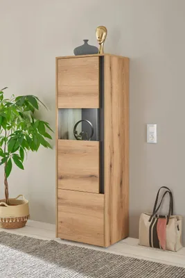 Produktbild von Vitrine Eiche 2-türig 50 cm Boston