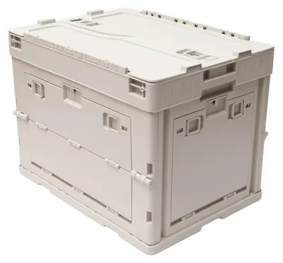 Imagen del producto de 040 Parts Caja plegable 30L gris apilable con tapa Organizador para maletero
