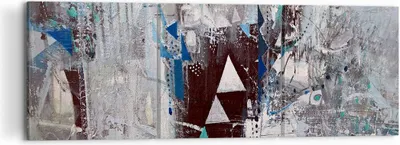 Produktbild von Bild auf Leinwand - Leinwandbild - Abstraktion modern - 120x40cm - Wand Bild - Wanddeko - Leinwanddruck - Bilder - Kunstdruck - Wanddekoration - Leinwand bilder - Wandkunst - CA120x40-4006
