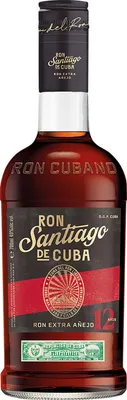 Produktbild von Santiago de Cuba Brauner Rum D.O.P. Cuba Ron Extra Anejo 12 anos 40%vol Spirituosen