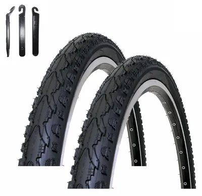 Produktbild von 2 x Kenda K-935 Fahrradreifen 18 x 1,75 (47-355) Schwarz inkl. Reifenheber