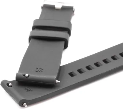 Produktbild von vhbw Ersatz S Armband kompatibel mit Samsung Galaxy Watch 42mm Fitnessuhr, Smartwatch - 11,1 + 73 cm geriffelt Silikon schwarz