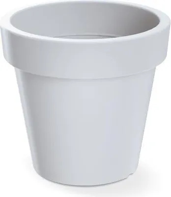 Produktbild von Prosperplast Lofly Blumentopf, Weiß, Kunststoff, 40 cm Durchmesser, 27 Liter, witterungsbeständig, schlagfest, UV-beständig, klassisches, dezentes Design, für innen und außen, optional bohrbare Überlauflöcher