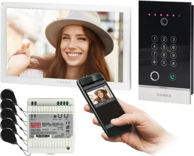 Image de Interphone vidéo GUARDO, Wi-Fi Tuya Smart, cryptage, lecteur d'empreintes digitales