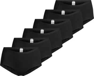 Produktbild von Nina von C. 6er Pack Basic Taillen Slip Elastisches, anschmiegsames Material, Bequemer Sitz mit Gummibund, Vielseitiges Basic für jeden Tag schwarz 40