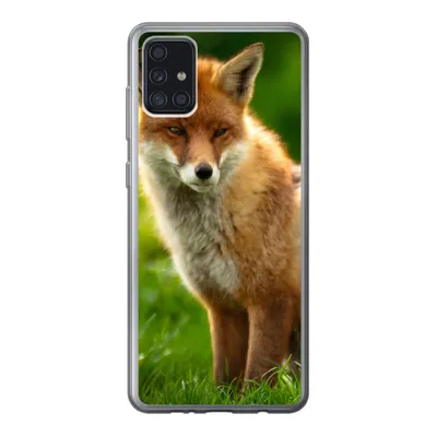 Produktbild von MuchoWow® Handyhülle Schutzhülle Hülle für Samsung Galaxy A52 5G Fuchs - Licht - Gras Silikon Softcase Handy Hülle - Umschlag
