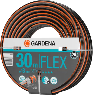 Produktbild von Gardena 18036-20, 30 m, Schwarz, Grau, Orange, Nur der Schlauch, 25 bar, 1,3 cm, 1/2