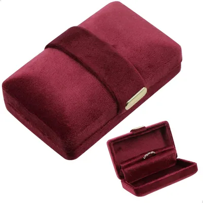 Imagen del producto de Caja para anillos, doble, 8 x 4,3 x 2,8 cm, para anillos de boda y joyería
