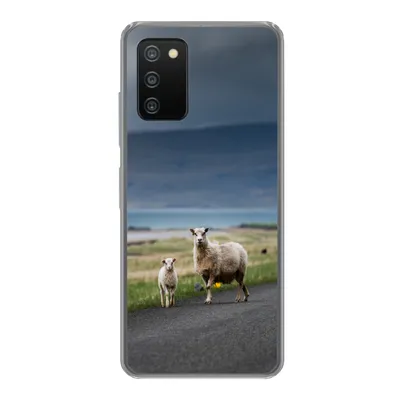 Produktbild von MuchoWow® Handyhülle Schutzhülle Hülle für Samsung Galaxy A03s Schaf - Lamm - Sturm Silikon Softcase Handy Hülle - Schutz