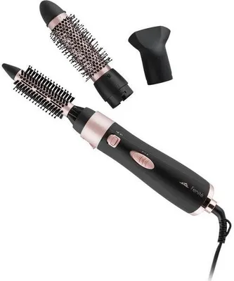 Obrázek produktu pro Eta Fenite Black Edition, Kartáč na horký vzduch, Airflow, Jezdec, Válcový tvar, Suché/mokré vlasy, Černá, Růžové zlato