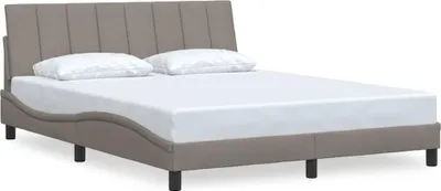 Produktbild von vidaXL Bettgestell ohne Matratze "Hanko" Taupe 160x200 cm Stoff