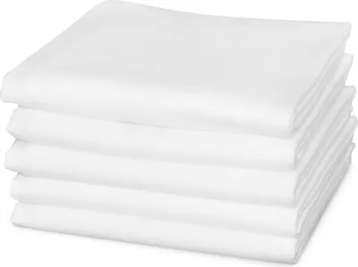 Produktbild von KiGATEX Moltontuch 80x80 cm 100% Baumwolle 5er Pack  100, die Tücher sind veredelt, vorgekrumpft - verhindert das Eingehen nach dem Waschen