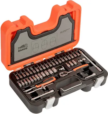 Produktbild von Bahco Steckschlüsselsatz Chrom Vanadium Stahl 46tlg. 1/4 Zoll mit Dynamik-Drive - BAHCO S460