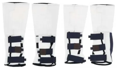 Produktbild von Equithème Fliegengamaschen Pro X4, Größe:Warmblut, Farbe:weiß