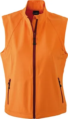 Produktbild von James+Nicholson JN1023 | Damen Softshell Vest / Wind- und wasserdicht - Farbe: Orange - Größe: L