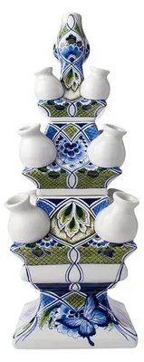 Image de Heinen Delfts Blauw – Vase à fleurs "Tulipes", ensemble de 3 pièces