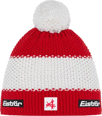 Image de Eisbär Star Pompon MÜ SA Bonnet tricoté hommes femmes Bonnet d'hiver, Couleur:Autriche