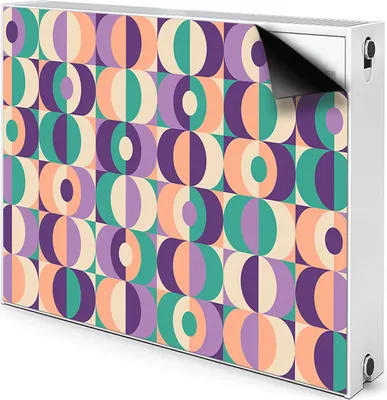 Produktbild von Magnet Heizkörper-Abdeckung Verkleidung Abdeckung Heizkörperabdeckung 110x60 cm  - Quadrate und Räder