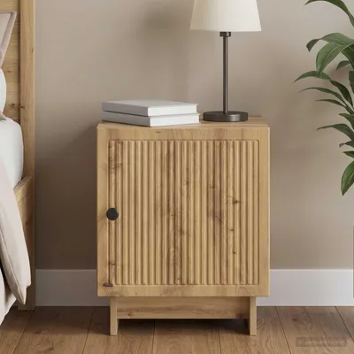 Zdjęcie produktu dla Szafka nocna vidaXL Artisan – dąb, 43 x 34,5 x 50 cm, materiał drewnopochodny