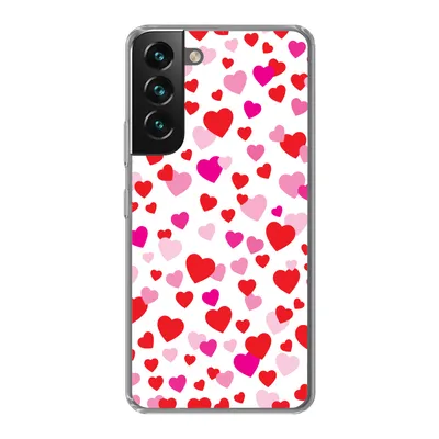 Produktbild von MuchoWow® Handyhülle Schutzhülle Hülle für Samsung Galaxy S22 Plus Eine Illustration mit bunten Herzen Silikon Softcase Handy Hülle - Schutzabdeckung