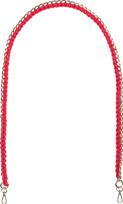 Produktbild von styleBREAKER Taschen Schulterriemen mit eingeflochtener Kette, Wechsel Taschengurt, Handyband, Handykette, Karabiner 02013038